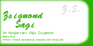 zsigmond sagi business card