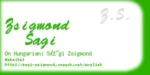 zsigmond sagi business card